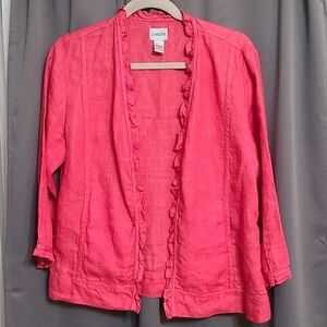 Chico's lightweight linen blazer size 8